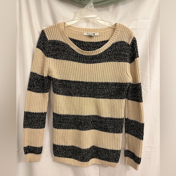 Brand: Forever 21 Size M Striped Sweater - Picture 1 of 4